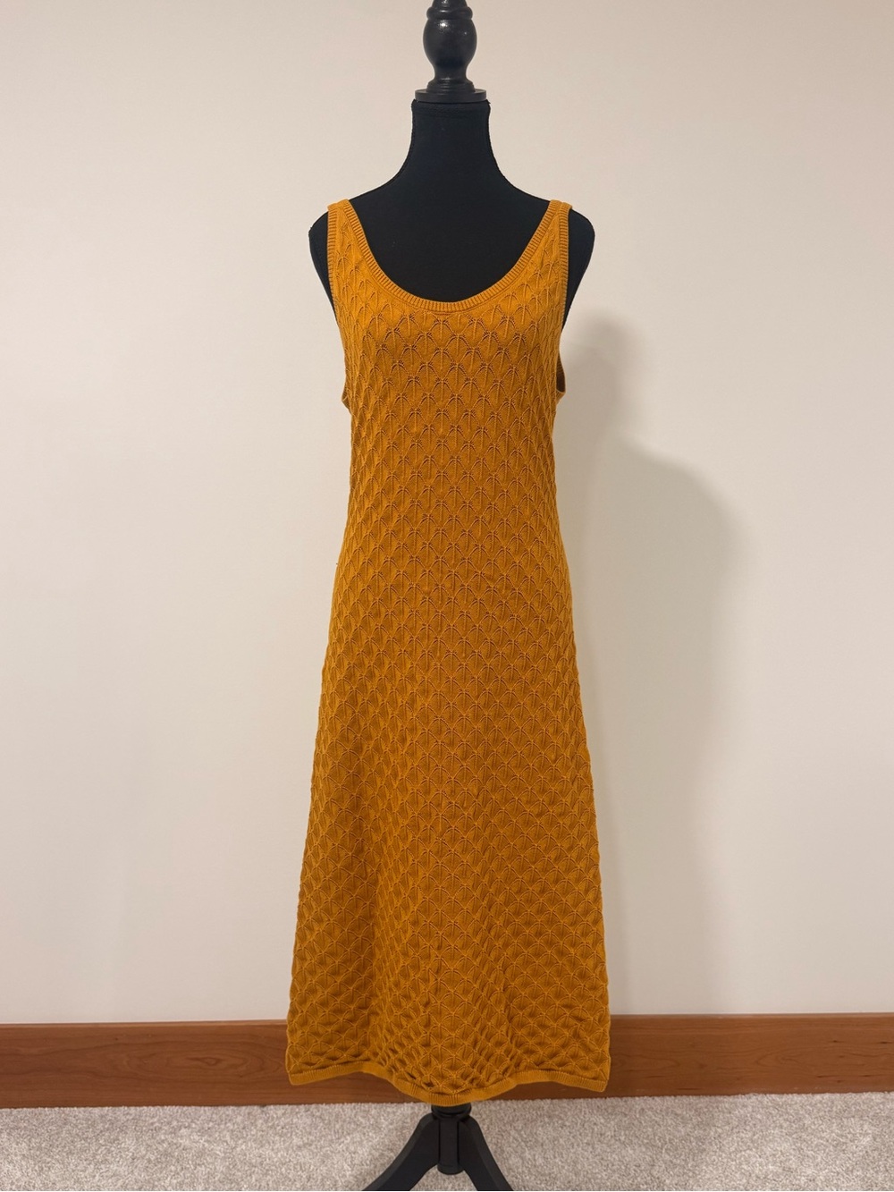 Treasure & Bond Mustard Knit Maxi Dress